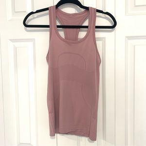 Like-new Lululemon Swiftly Tech Racerback Tank Top, mauve, size 4